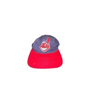 Vintage 1990’s Cleveland‎ Indians Chief Wahoo MLB Hat Cap Snapback OS EUC